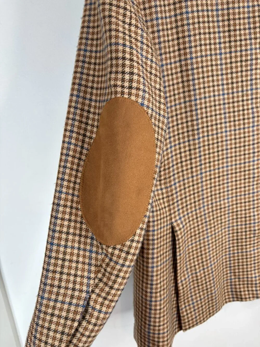 Brooks Brothers 1818 Madison 40R Wool Houndstooth Tweed Blazer Elbow Patches